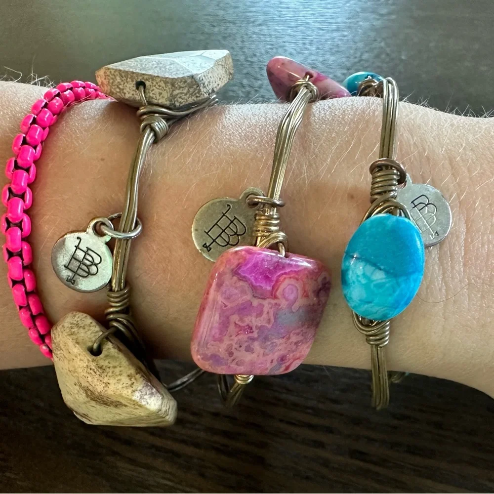 Purple Stone Bourbon and Bowties Bangle - Picture 2 of 2